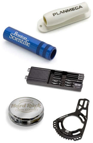 Examples of parts marked using WinLase laser marking software