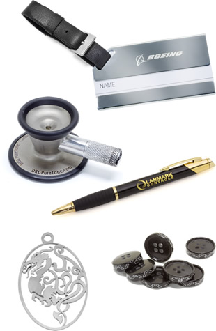 Examples of parts marked using WinLase laser marking software